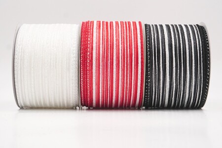Metallic Sheer Fine Pinstripe Ribbon_KW0455.KW0456